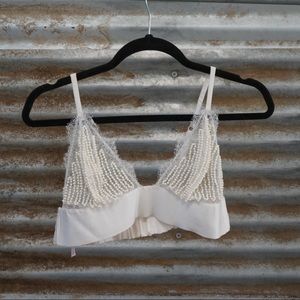 White lace Victoria’s Secret Bralette.